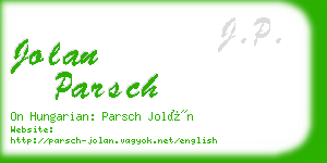 jolan parsch business card